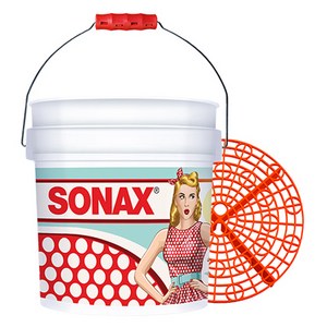 소낙스 레트로 버킷 18L + 그릿필터 세차용품세트, 1세트