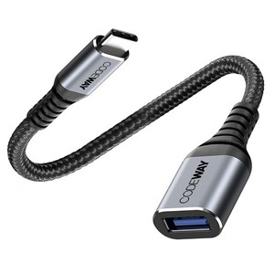 코드웨이 USB C타입-A타입 3.0 OTG 젠더, 1m, 혼합색상, 1개