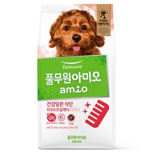 풀무원아미오 강아지 건강담은 식단 기능성 사료, 피부/피모, 6.4kg, 1개