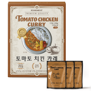 라운드어바웃 토마토 치킨 카레 3p, 600g, 1개