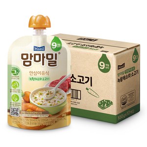 맘마밀 안심이유식 9개월부터, 100g, 10개, 녹황채소와 소고기