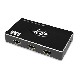 엠비에프 EDID 지원 HDMI 2 4K 60Hz 1:2 모니터 분배기 MBF-HS102, 블랙, 1개