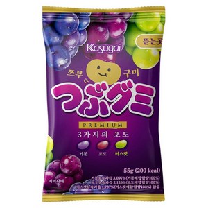 카수가이 쯔부구미 3가지의 포도 젤리, 1개, 55g