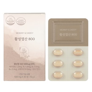 마미앤대디 활성엽산 800, 30정, 1개