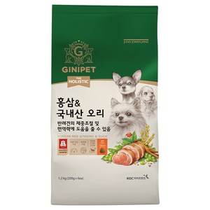 정관장지니펫 강아지 더홀리스틱 홍삼 앤 기능성 사료, 다이어트(체중감소), 1.2kg, 1개