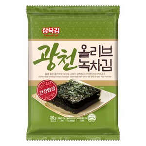 삼육김 광천 올리브녹차김 전장김, 3개, 20g