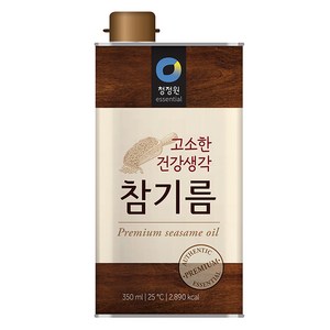 청정원 고소한 건강생각 참기름, 350ml, 1개