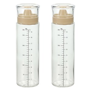 시노글라스 신형 오일병 양념병 베이지, 300ml, 2개