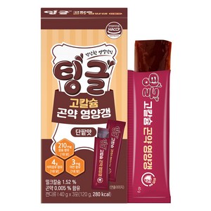 로엘 팅글 고칼슘 곤약 영양갱 단팥맛 3p, 120g, 1개