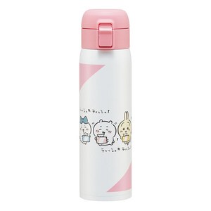 스케이터 원푸시 다이렉트 진공 물병 먼작귀 STOT5, 핑크, 480ml, 1개