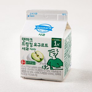 덴마크 드링킹 요구르트 사과, 275ml, 1개