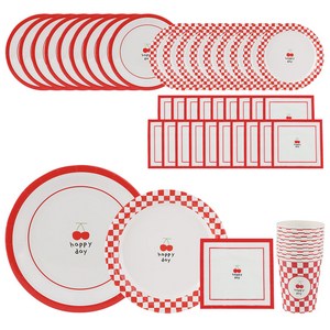 이와이엔스토리 코코 해피 체리 파티 테이블 25p 세트, 2세트