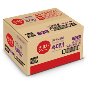 햇반 흑미밥, 210g, 36개