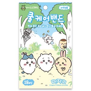 플라잉웨일즈 먼작귀 쿨케어 밴드 18p 세트, 블루 + 랜덤 발송, 1개