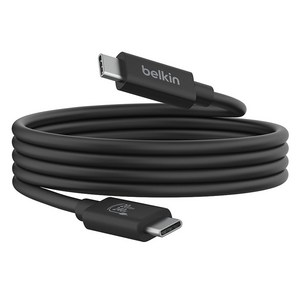 벨킨 USB 4 C타입-C타입 PD 240W 20Gbps 초고속 케이블 INZ004qc1.2MBK, 1.2m, 블랙, 1개