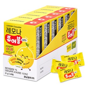 레모나 쮸어블 레몬맛, 6개, 37g