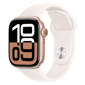 Apple 애플워치 10 GPS+Cellula, 42mm, 알루미늄, 로즈 골드 / 라이트 블러시 스포츠 밴드, M/L