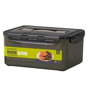 락앤락 김치통 원핸들 카키, 1개, 6.5L