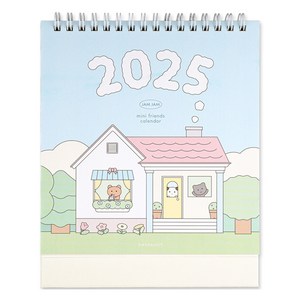 대시앤도트 2025 잼잼 미니 프렌즈 데스크 캘린더, 혼합색상, 1개