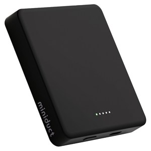 미니덕트 맥세이프 미니 고속 무선보조배터리 4000mAh mi200DT, 매트 블랙