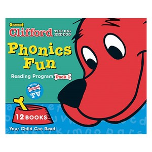 Cliffod Phonics Fun Pack 1 : 12 Books Box Set StoyPlus QR, Scholastic