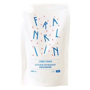 FRANKLIIN 유아용 주방세제 리필, 1개, 450ml