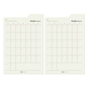 플레픽 스티키 인덱스 점착 플래너, 01 먼슬리, 1개입, 2개