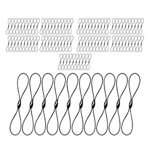 8자 고무줄 연결 고리, 블랙, 100개