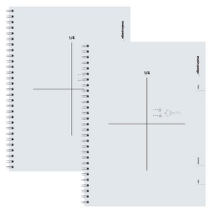 뭉구 메인페이지 항균 수학 연습장 4분할, 그레이, 2개