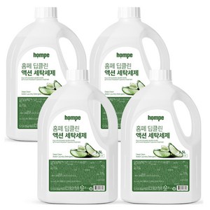 홈페 제이엔케이코스 딥클린 액션 세탁세제, 4개, 2.5L