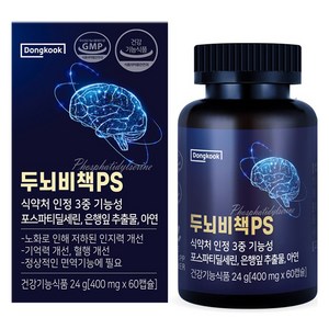 동국헬스케어홀딩스 동국 두뇌비책 PS 영양제 24g, 60정, 1개