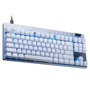 로지텍 PRO X TKL RAPID 래피드 트리거 유선 텐키리스 게이밍 키보드, 화이트, 920-013247, 제조사축