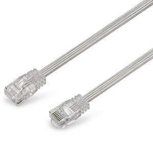 랜스타 CAT.6 UTP 평면 랜케이블 연선 32AWG LS-FT6U, 1m, 1개, 투명