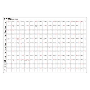 두문 간편하게 붙이는 2025년 1년 대형 달력 연간플래너 화이트보드 줄형, 시트지