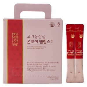 천양삼 6년근 고려홍삼정 온코어 밸런스 홍삼스틱 100포, 1개, 1.5kg