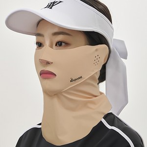 네이팡 귀덮개 넥타입 오픈 UV 자외선차단 스포츠 골프 등산 낚시 자전거 야외활동 FACE 가드 마스크, 다크 스킨, 1개