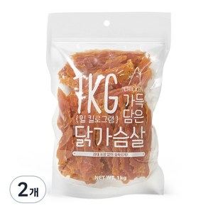 슈퍼츄 일킬로그램 가득담은 강아지 육포, 닭가슴살, 1kg, 2개