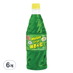 오뚜기 메론시럽, 1kg, 6개