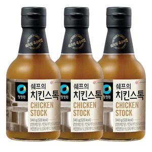 청정원 쉐프의 치킨스톡, 340g, 3개