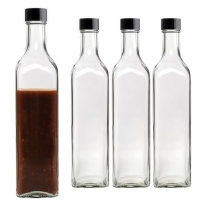 경성리빙테크 사각 오일병, 500ml, 4개