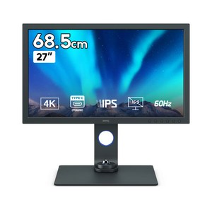 벤큐 4K UHD 사진 영상 전문가용 모니터, 68.6cm, SW271C