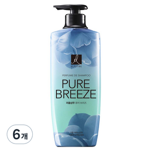 엘라스틴 퓨어 브리즈 퍼퓸 샴푸 로즈&피오니향, 600ml, 6개