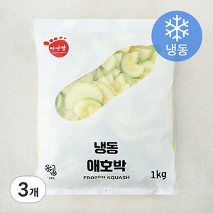 마당발 애호박 슬라이스 (냉동), 1kg, 3개