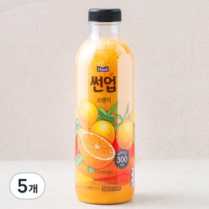 썬업 오렌지주스, 5개, 750ml