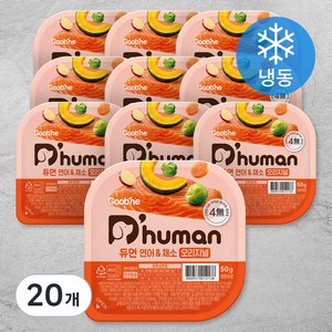 듀먼 전연령용 오리지널 냉동 화식사료, 연어+채소, 50g, 20개