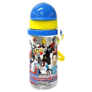 르번 헬로카봇 스트랩 빨대 보틀, 혼합색상, 350ml, 1개