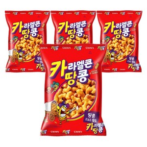 크라운 카라멜콘 땅콩, 125g, 4개