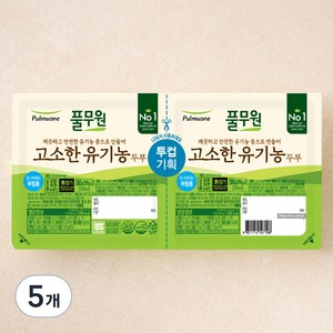 풀무원 고소한 유기농 투컵 두부, 580g, 5개