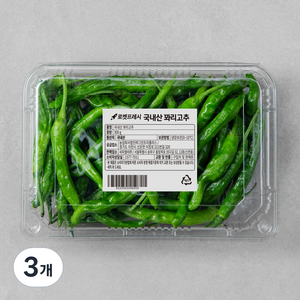 국내산 꽈리고추, 300g, 3개