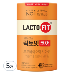 락토핏 코어 생유산균, 120g, 5개